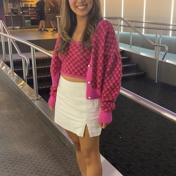 Zara pink knit crop top - Picture 3 of 4